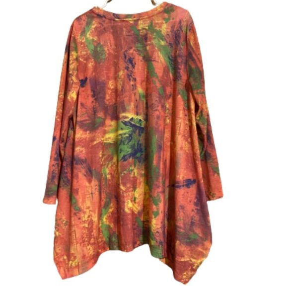 philosophy WOMEN’s VIBRANT PINK MULTI ABSTRACT PRINT TUNIC FLOWY TOP Size-XXL - Picture 3 of 5